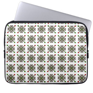 Christmas Snowflake Mandala Laptop Sleeve