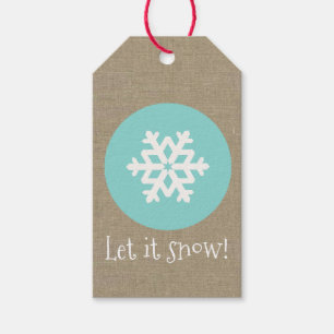Christmas Snowflake Medallion "Let it Snow" Gift Tags