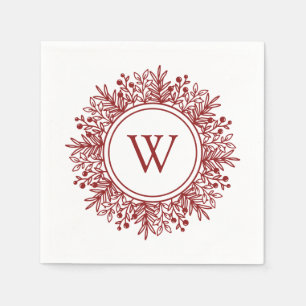 Christmas Snowflake Monogram Napkin