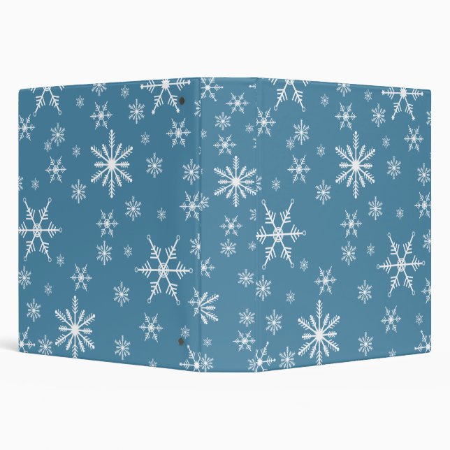 Christmas Snowflake On Blue Binder (Background)
