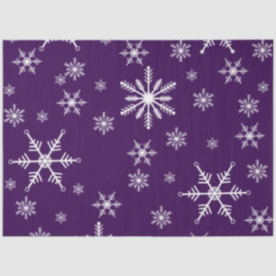 Christmas Snowflake On Purple Tissue Paper