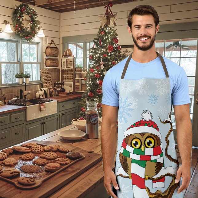 Christmas Snowflake Owl Apron (Creator Uploaded)