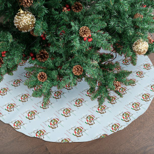 Christmas Snowflake Owl Brushed Polyester Tree Skirt