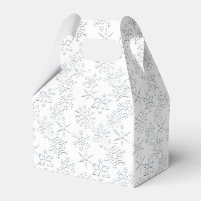 Christmas snowflake pattern gable favour box (Front Side)
