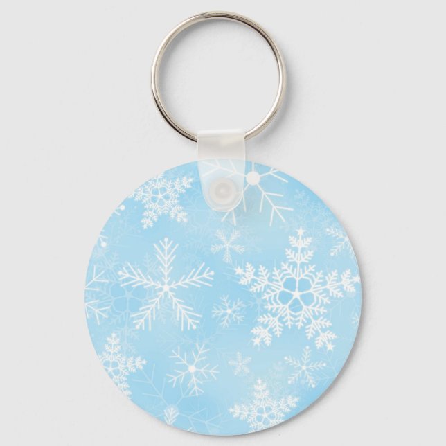 Christmas Snowflake Pattern Keychain (Front)