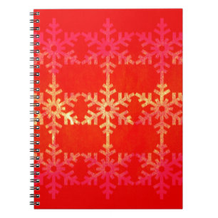 Christmas snowflake pattern notebook