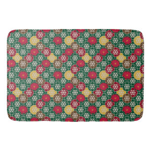 Christmas Snowflake Patterned Large Bath Mat