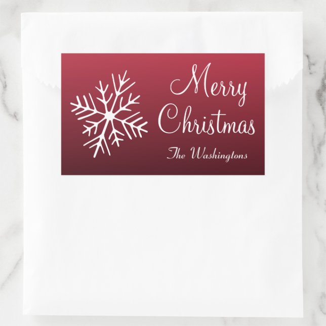 Christmas Snowflake Personalized Gift Tag Stickers (Bag)