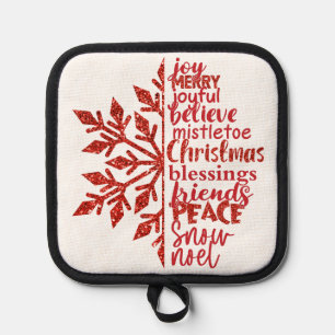 Christmas snowflake pot holder