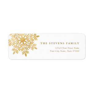 Christmas Snowflake Return Address Labels