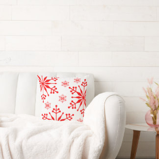 Christmas Snowflake Style Cushion. Throw Pillow
