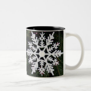 Christmas Snowflake Two-Tone Coffee Mug