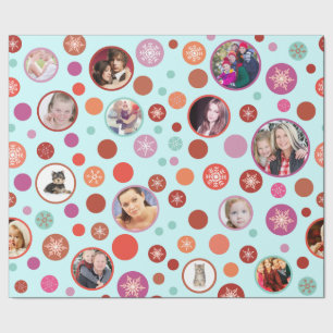 Christmas Snowflakes 14 Favourite Family Pictures Wrapping Paper