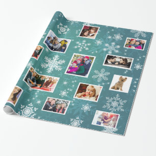 Christmas Snowflakes 15 Favourite Family Photos Wrapping Paper