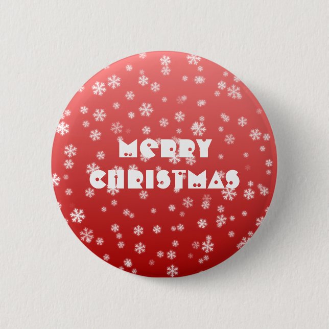Christmas Snowflakes 2 Inch Round Button (Front)
