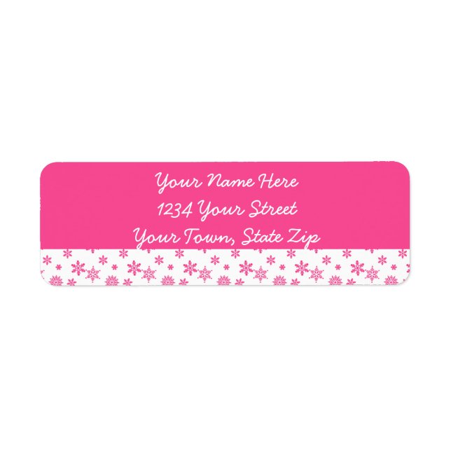 Christmas Snowflakes Address Labels (Front)