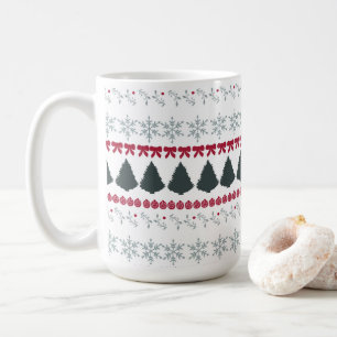 Christmas Snowflakes and Trees Coffee Mug