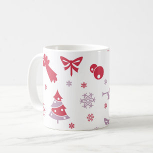 Christmas Snowflakes, Angels, and Trees Pattern  Coffee Mug