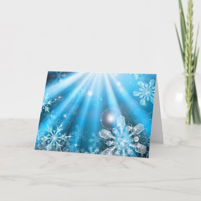 Christmas snowflakes background holiday card (Front)