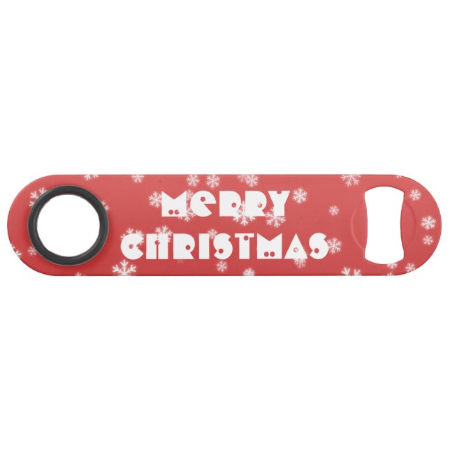 Christmas Snowflakes Bar Key (Front (Horizontal))