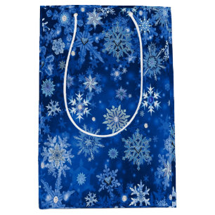 Christmas Snowflakes Blue and Silver Gift Bag