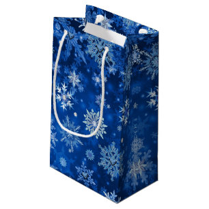 Christmas Snowflakes Blue and Silver Gift Bag