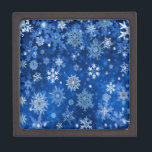 Christmas Snowflakes Blue and Silver Jewelry Box<br><div class="desc">You are viewing The Lee Hiller Photography Art and Designs Collection of Home and Office Decor,  Apparel,  Gifts and Collectibles. The Designs include Lee Hiller Photography and Mixed Media Digital Art Collection. You can view her Nature photography at http://HikeOurPlanet.com/ and follow her hiking blog within Hot Springs National Park.</div>