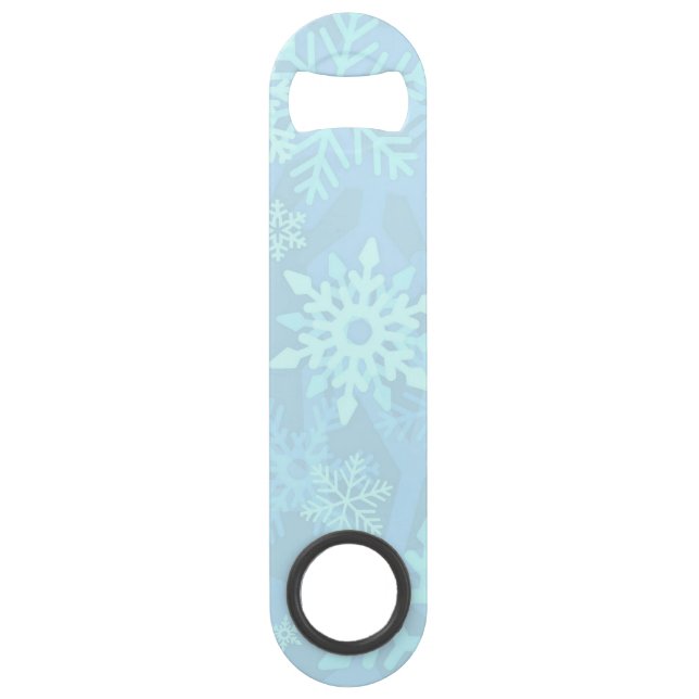Christmas Snowflakes Bottle Opener Bar Key (Back)