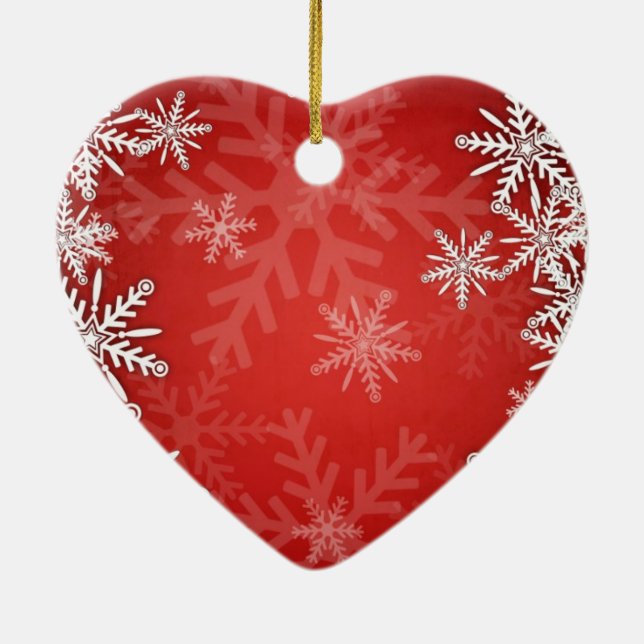 Christmas snowflakes ceramic ornament (Back)