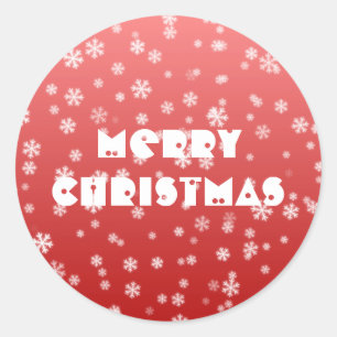 Christmas Snowflakes Classic Round Sticker