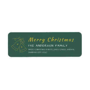 Christmas Snowflakes Elegant Simple Return Address