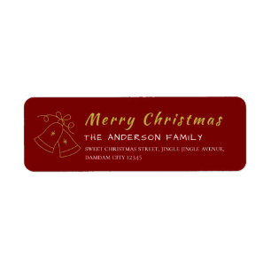 Christmas Snowflakes Elegant Simple Return Address