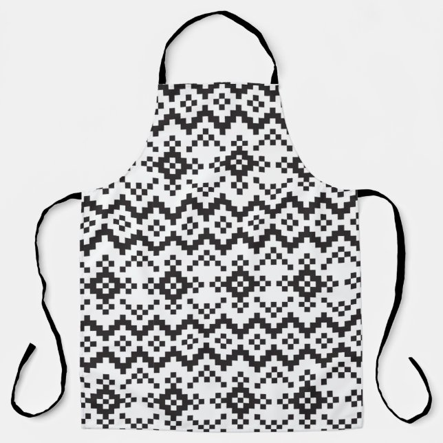 Christmas Snowflakes Fair Isle Seamless Patternart Apron (Front)