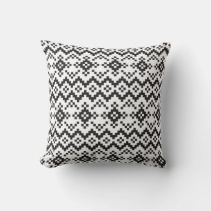 Christmas Snowflakes Fair Isle Seamless Patternart Throw Pillow