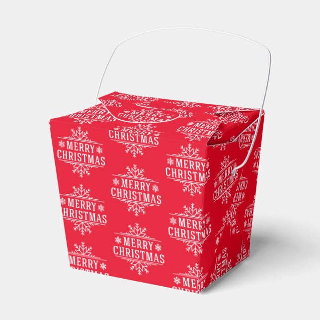 Christmas Snowflakes Favour Box (Front Side)