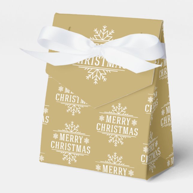 Christmas Snowflakes Favour Box (Front Side)