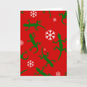 christmas snowflakes geckos invitation