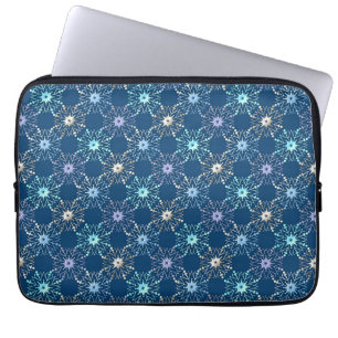 Christmas Snowflakes Holiday pattern Laptop Sleeve