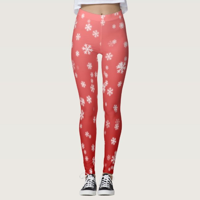 Christmas Snowflakes Leggings (Front)