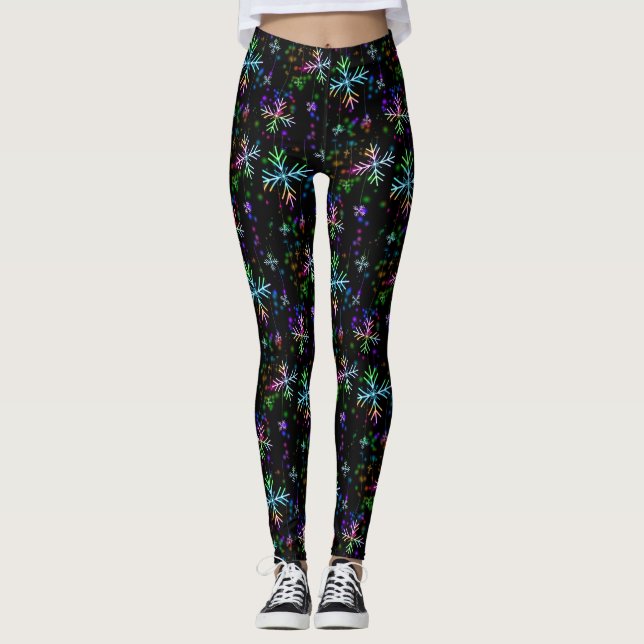 Christmas snowflakes Leggings (Front)