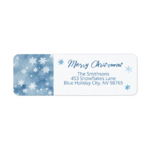 Christmas Snowflakes Light Blue Sky