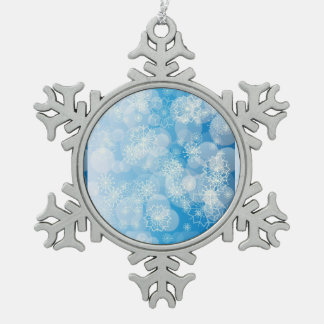 Christmas snowflakes on a blue background        snowflake pewter christmas ornament