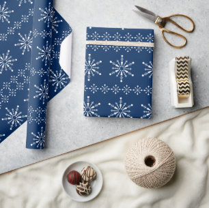 Christmas Snowflakes pattern custom background 2 Wrapping Paper