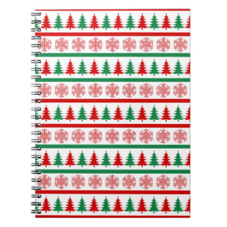 Christmas Snowflakes Pattern Notebook Tree Journal