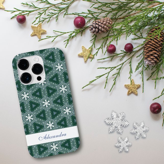 Christmas Snowflakes Pattern Personalized Case-Mate iPhone Case (Creator Uploaded)