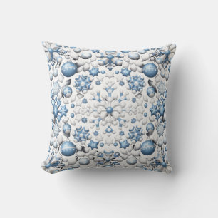 Christmas snowflakes pattern throw pillow
