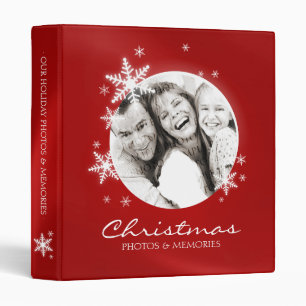 Christmas Snowflakes Personalized Photo Album Binder