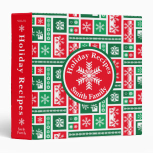 Christmas Snowflakes Recipe Binder