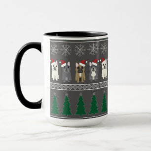 Christmas Snowflakes, Santa Dog, Tree Mug