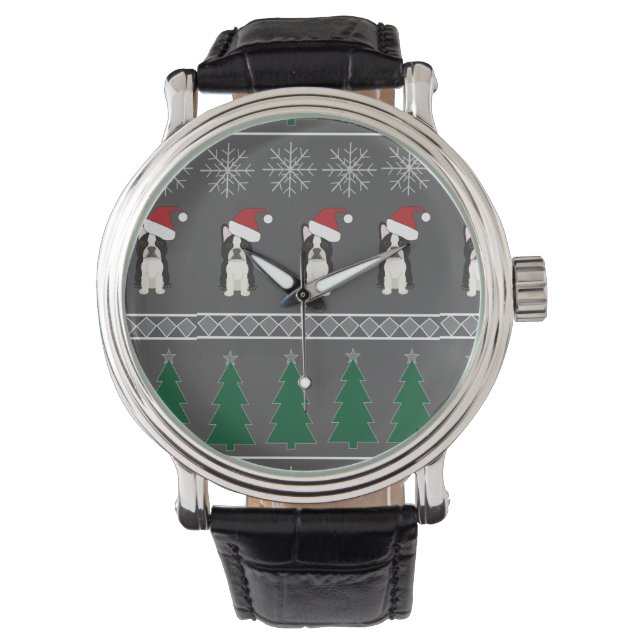 Christmas Snowflakes, Santa Dog, Tree Watch (Front)